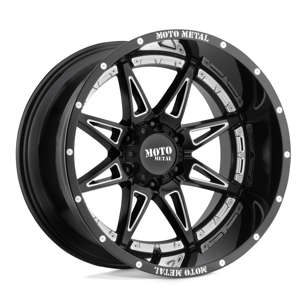 Moto Metal MO993 HYDRA 18X8.5 GLOSS BLACK MILLED 5X5.0 - MO99388550318