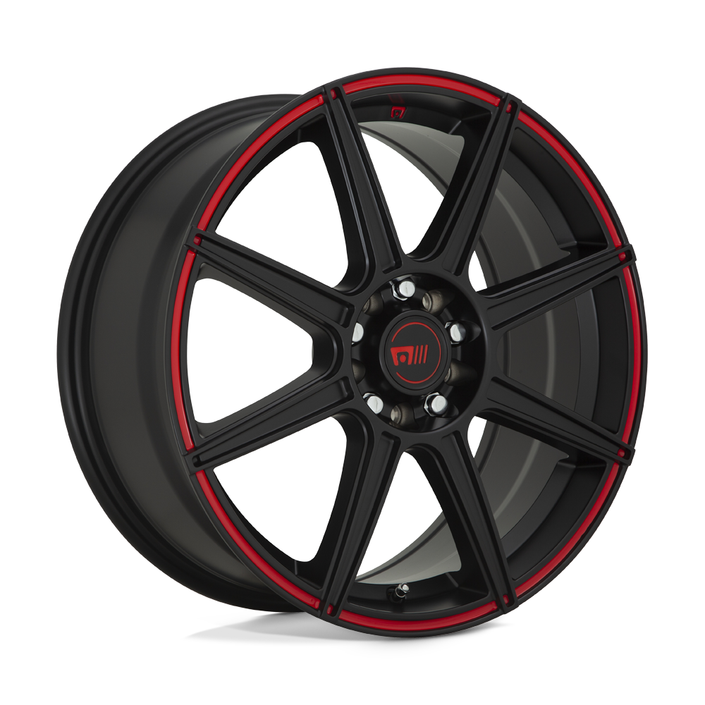 Motegi MR142 CS8 16X7 SATIN BLACK WITH RED STRIPE 5X100/105 - MR14267095940