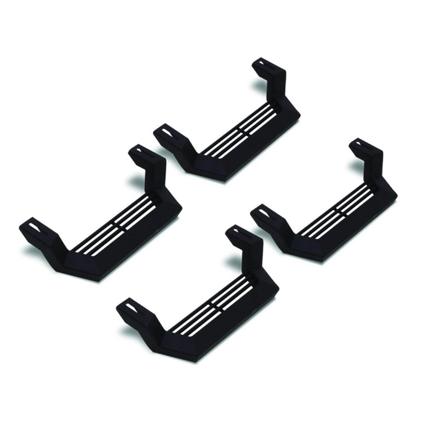 Lund 26410020 Black Steel Rock Rail Short Steps, 4-Piece Set-26410020
