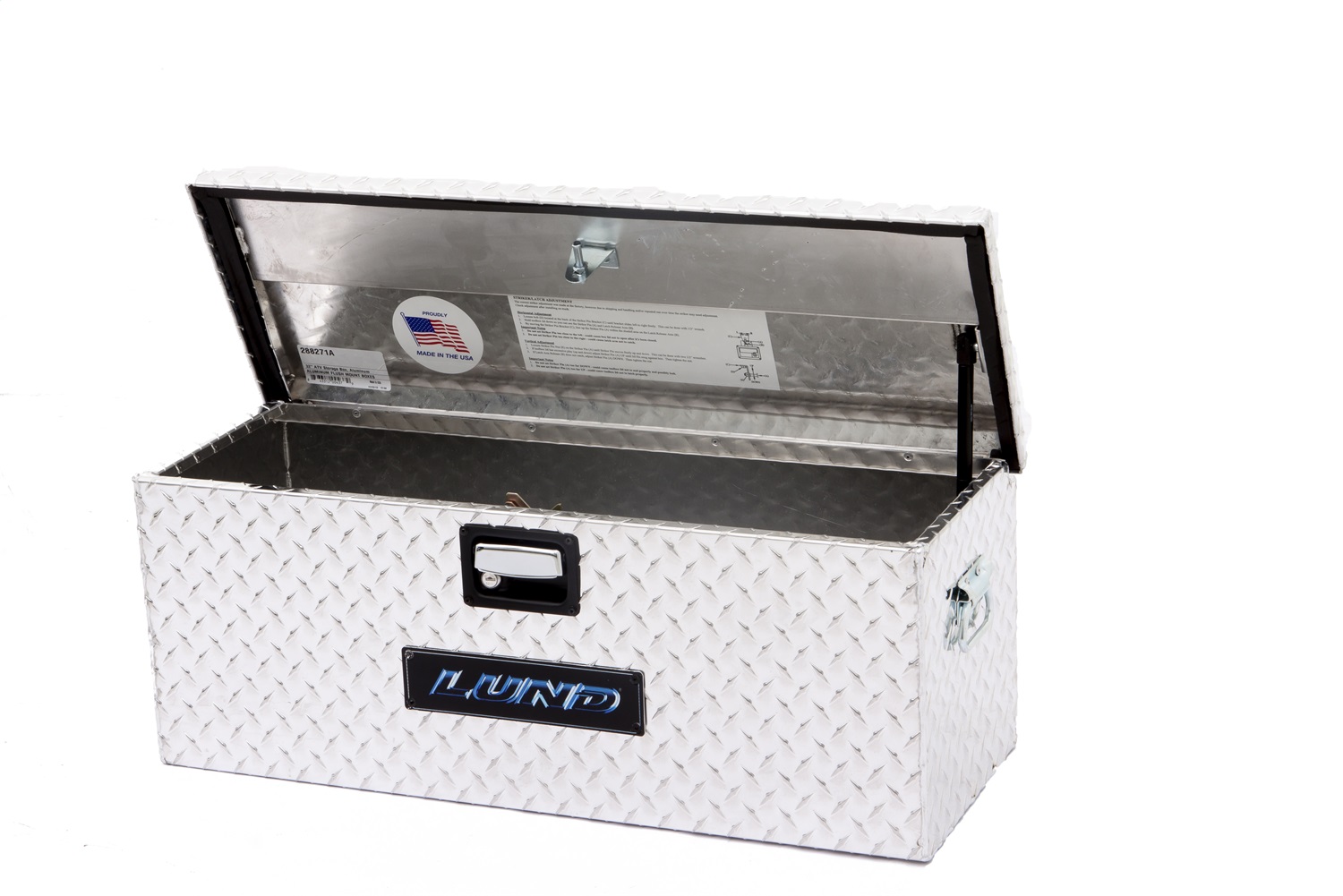 Lund 288273A 36-Inch ATV Storage Box, Brite Aluminum-288273A