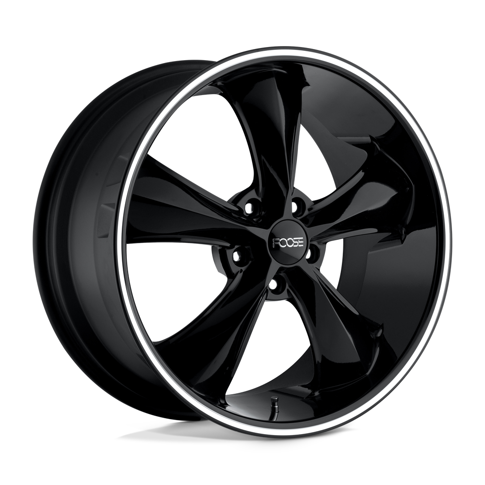 Foose 1PC F104 LEGEND 18X8 GLOSS BLACK MILLED 5X4.75 - F10418806145