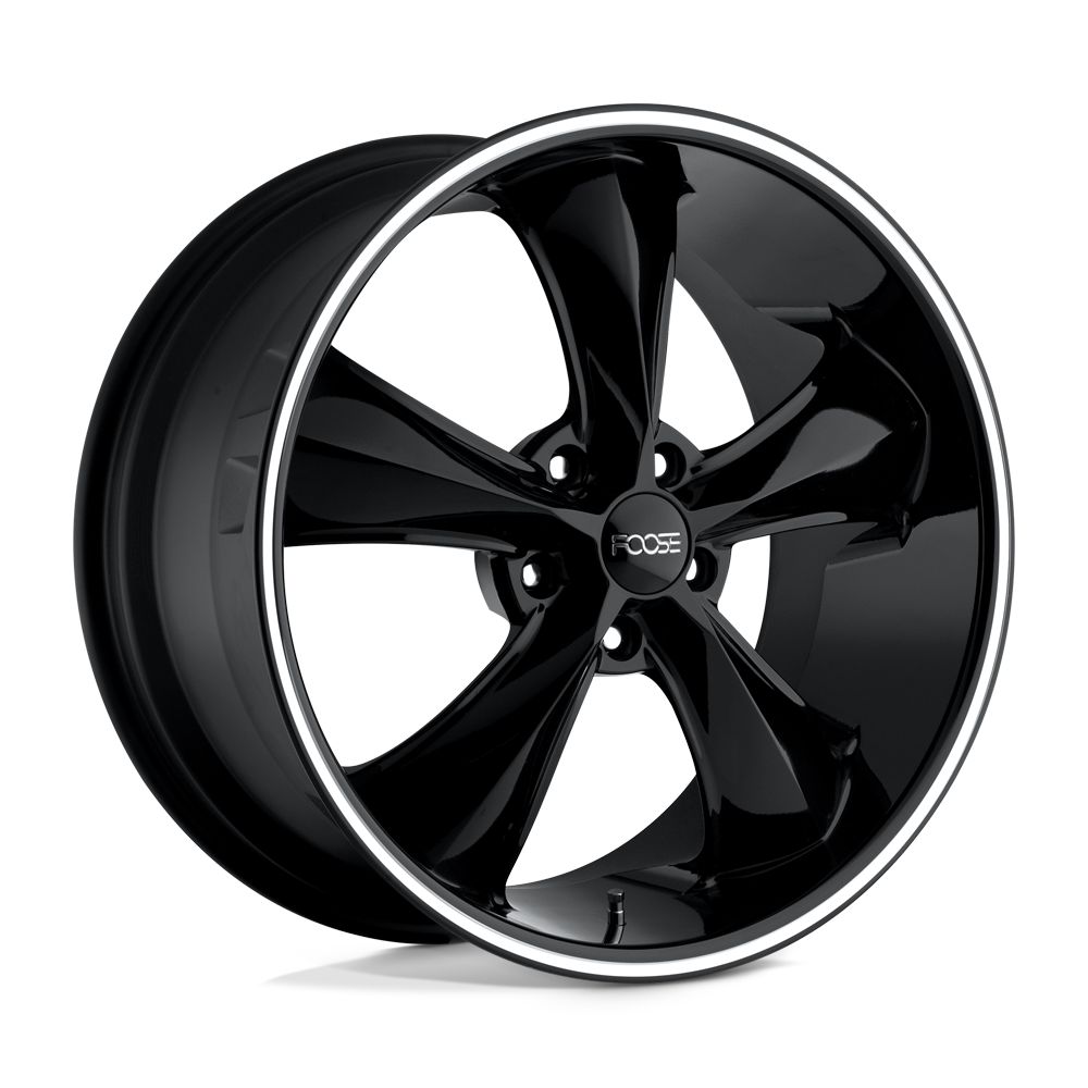 Foose 1PC F104 LEGEND 18X9 GLOSS BLACK MILLED 5X4.75 - F10418906152