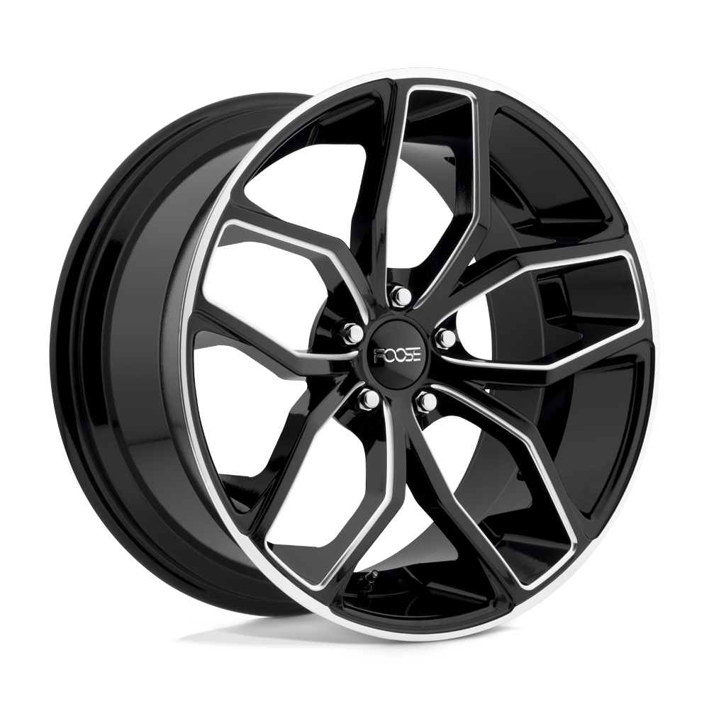 Foose 1PC F150 OUTCAST 20X10 GLOSS BLACK MILLED 5X120 - F150200021+40