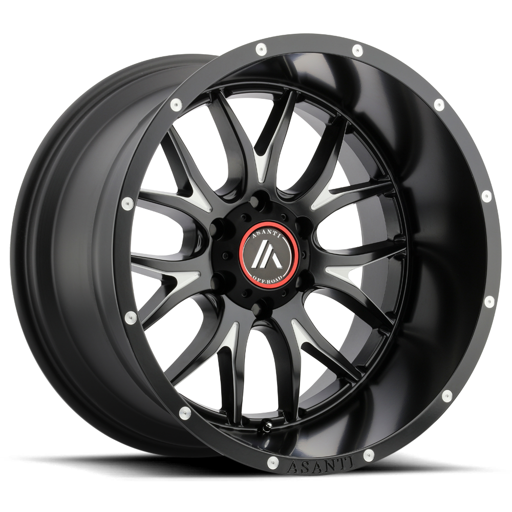 Asanti Off Road AB807 CARBINE 22X10 SATIN BLACK MILLED 6X135 - AB807-22106318NBM