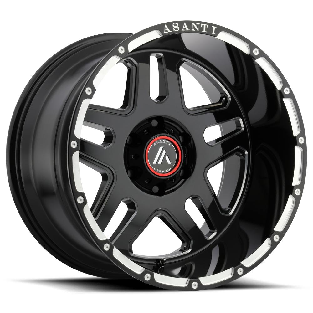 Asanti Off Road AB809 ENFORCER 20X9 GLOSS BLACK MILLED 6X120 - AB809-20907740GM