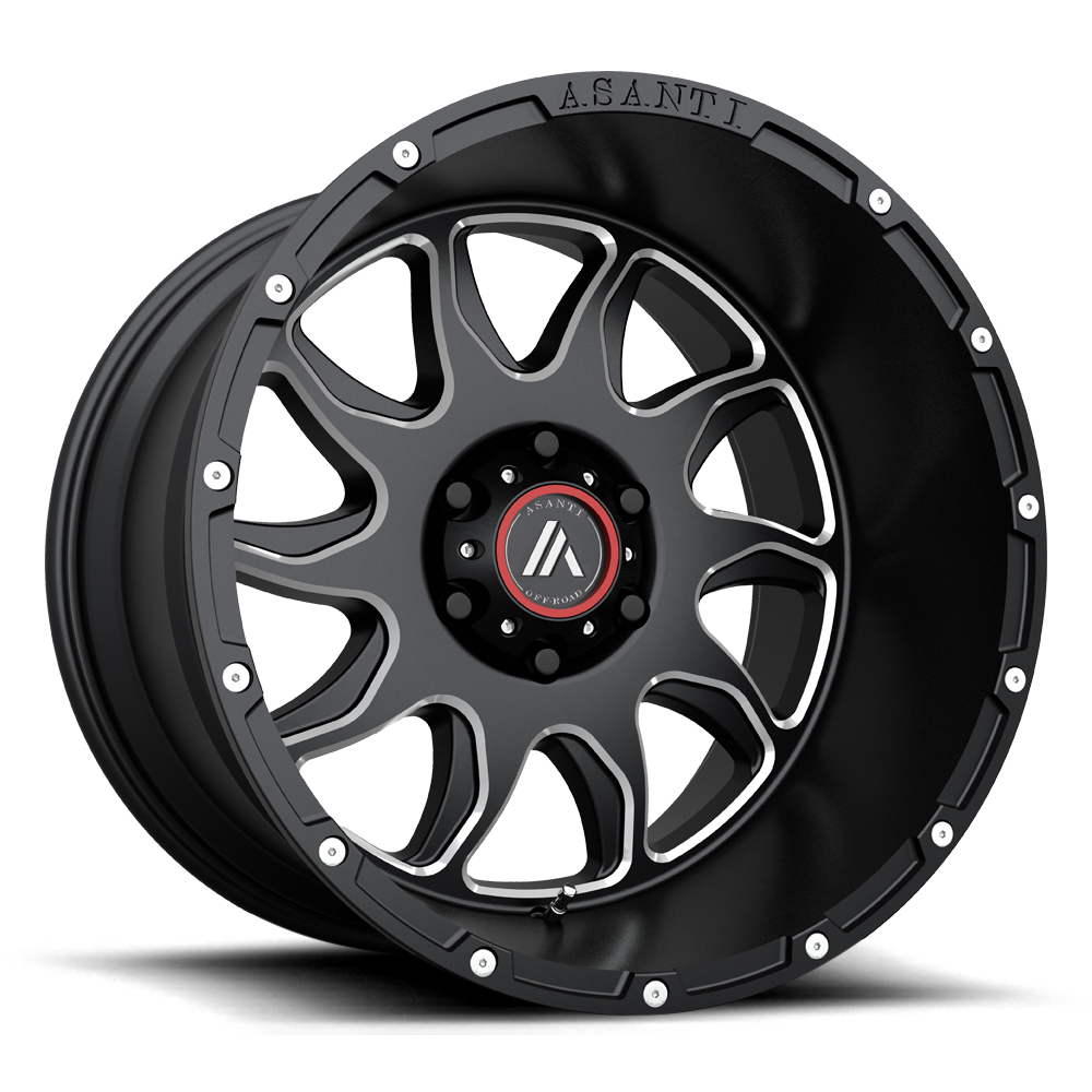 Asanti Off Road AB810 BALLISTIC 20X9 GLOSS BLACK MILLED 5X150 - AB810-20905818GM