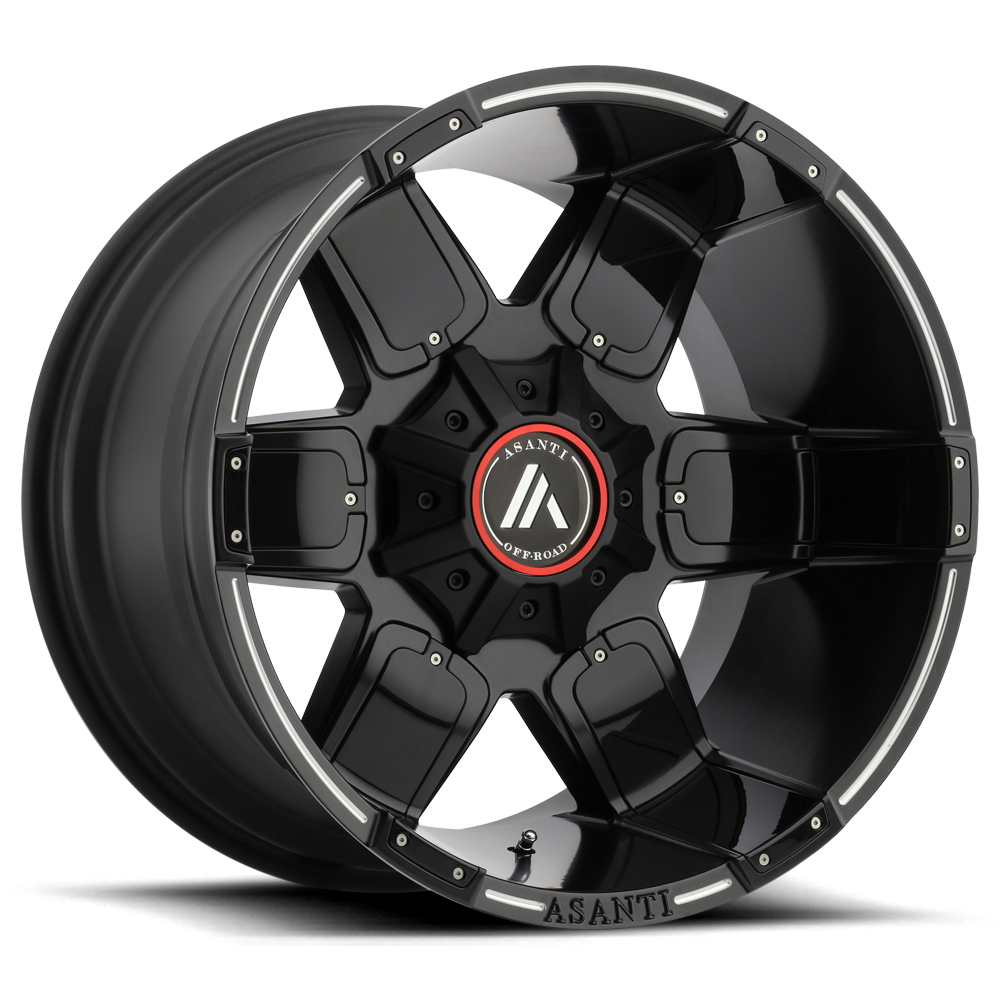 Asanti Off Road AB811 WARTHOG 22X12 SATIN BLACK MILLED BLANK - AB811-22120044NBM Asanti Off Road AB811 WARTHOG 22X12 SATIN BLACK MILLED BLANK - AB811-22120044NBM