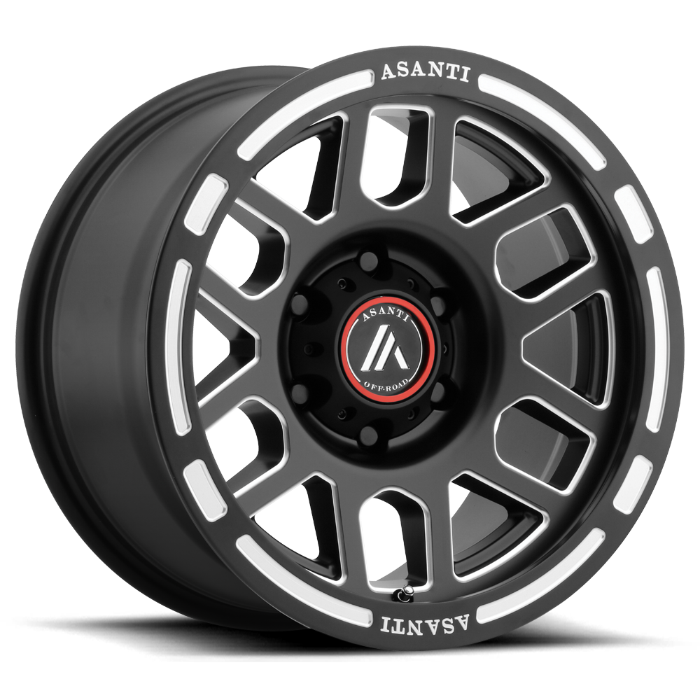 Asanti Off Road AB812 CLAYMORE 18X9 SATIN BLACK MILLED 6X135 - AB812-18906300BM