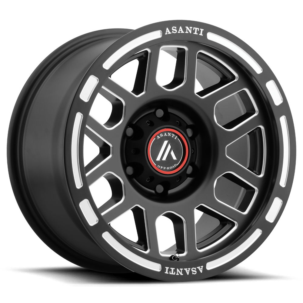Asanti Off Road AB812 CLAYMORE 18X9 SATIN BLACK MILLED 6X5.5 - AB812-18906800BM