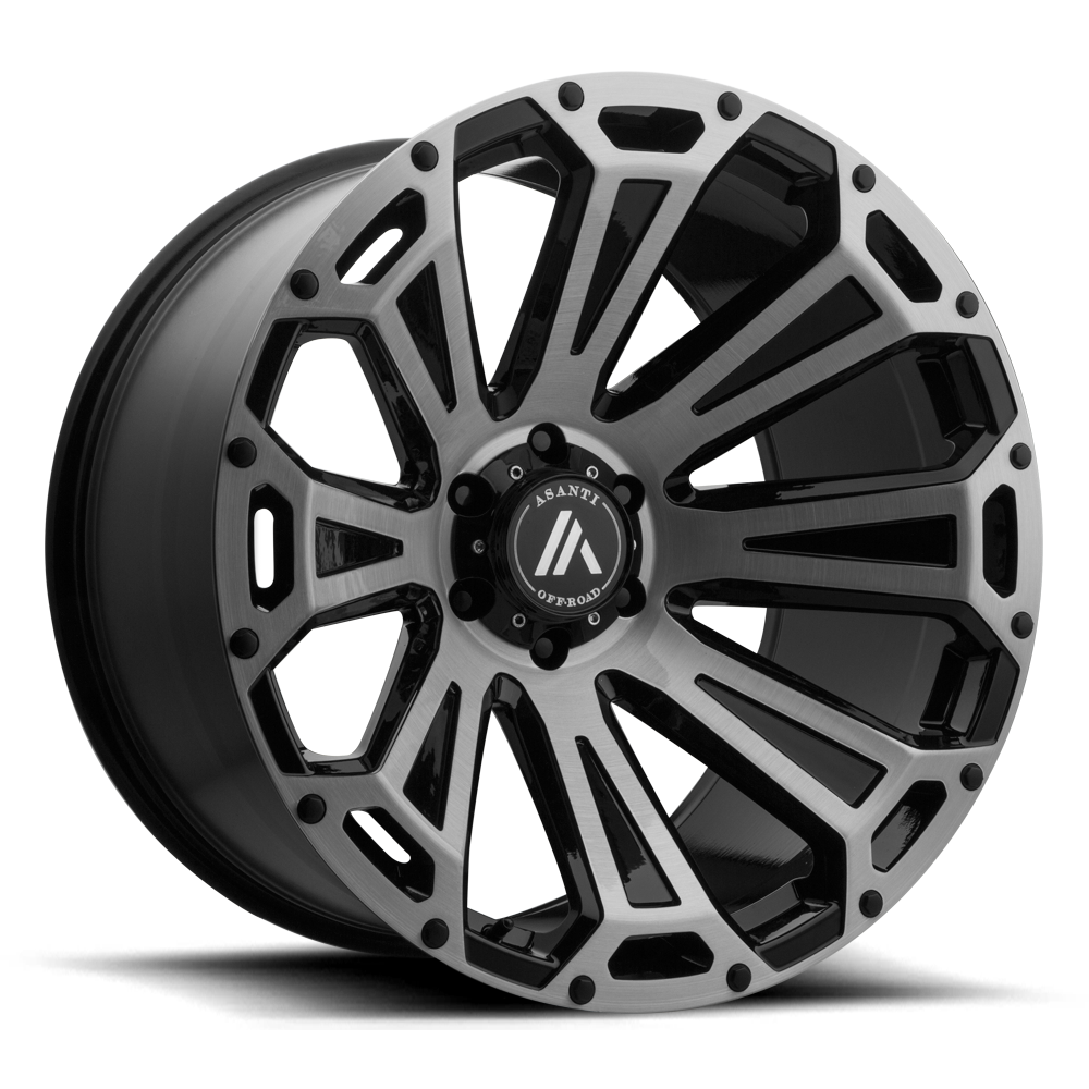 Asanti Off Road AB813 CLEAVER 22X10 BLACK-BRUSHED 6X5.5 - AB813-221061BB12N