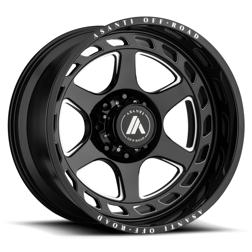 Asanti Off Road AB816 ANVIL 22X10 GLOSS BLACK MILLED 8X180 - AB816-221088GB18N Asanti Off Road AB816 ANVIL 22X10 GLOSS BLACK MILLED 8X180 - AB816-221088GB18N