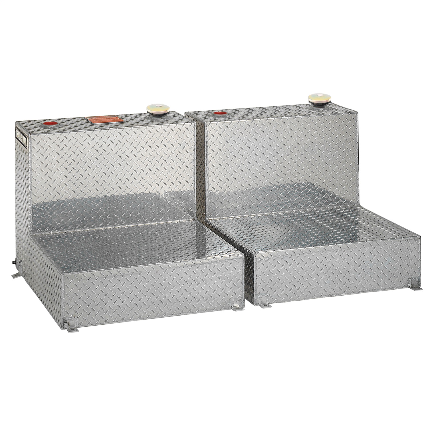 Lund 3296 96 Gallon Twin L-Shaped Storage Tank, Brite Aluminum-3296