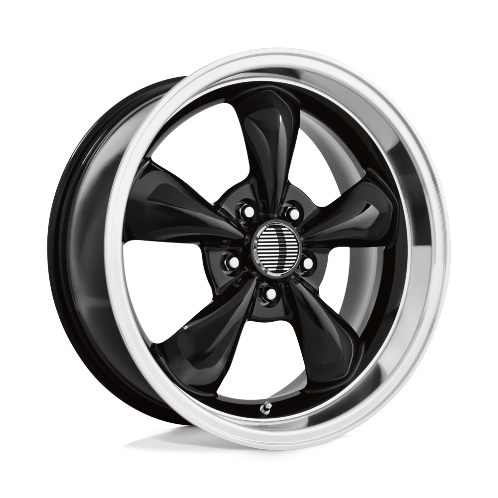 Performance Replicas PR106 17X9 GLOSS BLACK/MACHINED LIP 5X4.5 - 106B-796530