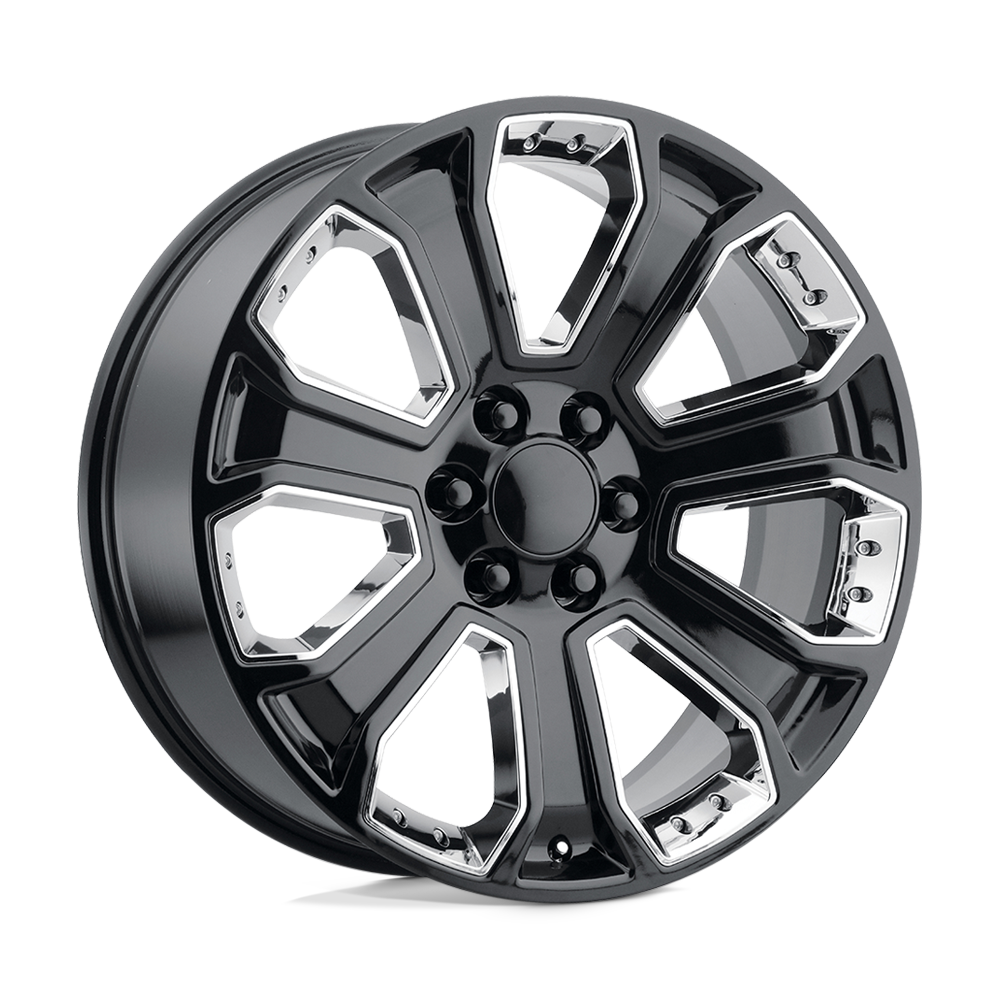 Performance Replicas PR113 22X9 GLOSS BLACK WITH CHROME ACCENTS 6X5.5 - 113GC-2295824