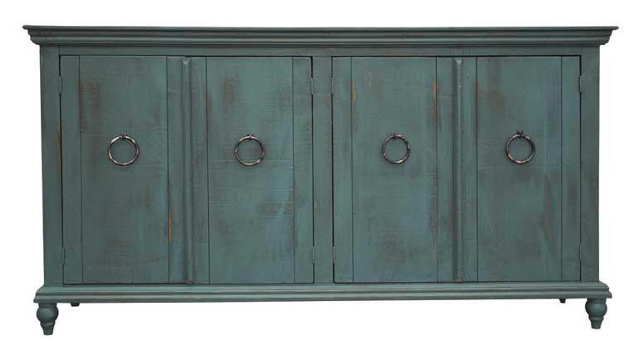 China Customized OEM rustic turquoise kitchen cabinets Wholesale Factory