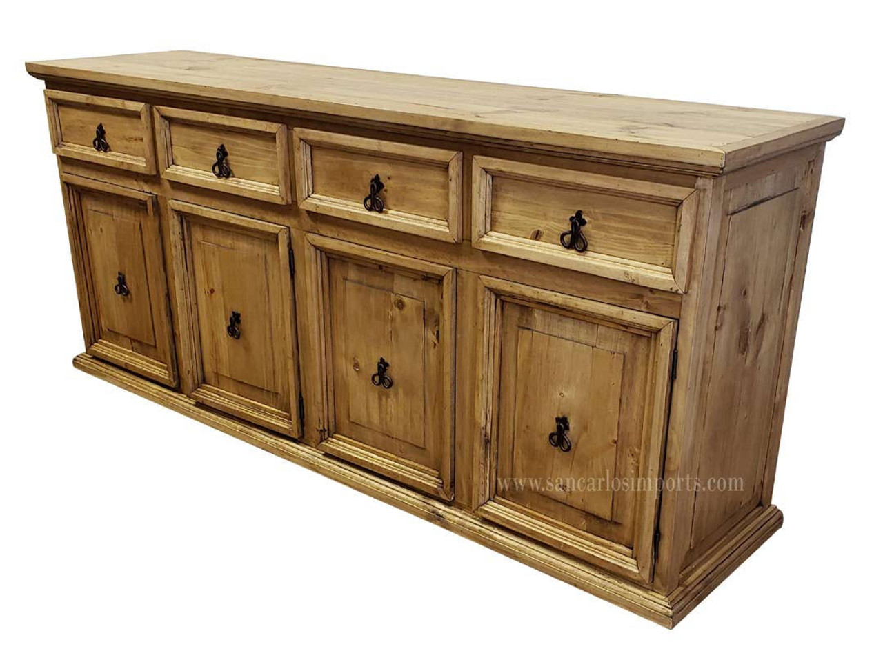 Rustic Wood Credenza, Pine Wood Credenza, Wood Buffet