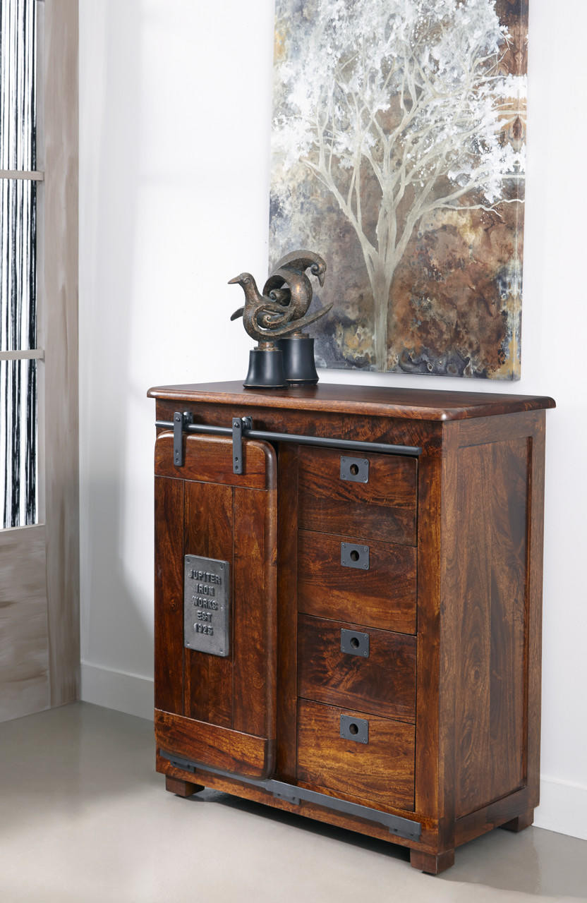 Indus Rustic Small Cabinet w/ Drawers