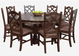 Rustic Dark Birch Dining Table Sets