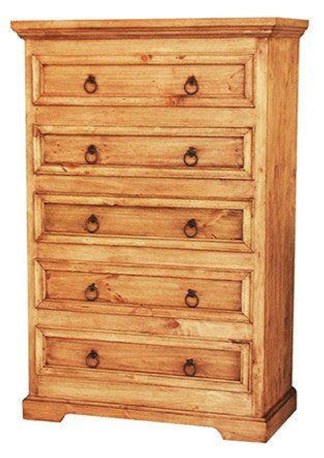 Rustic Pine Wood Tall Chest