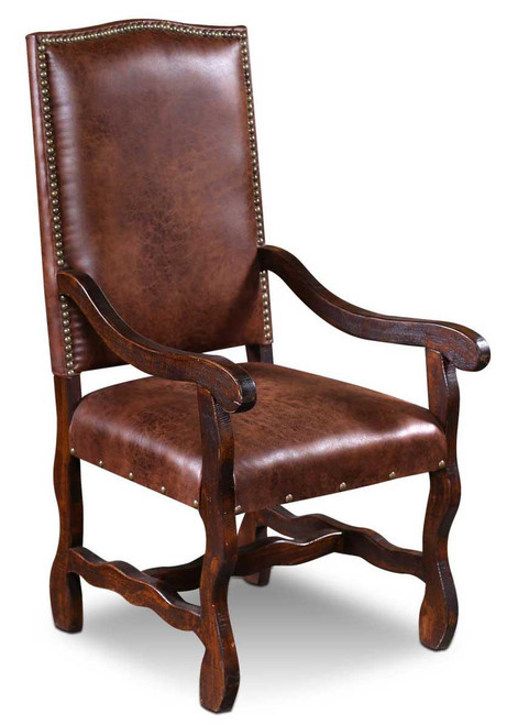 HH Laredo Leather Arm Dining Chair 