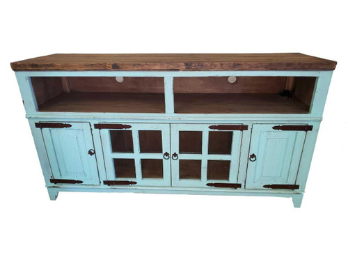 San Carlos Imports Santa Fe Antique Turquoise 60" TV Stand 