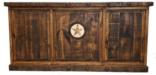  Old West Rustic Desk W/ Marble Star 