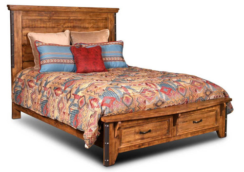 HH Urban Rustic Storage Bed W/ Drawers King Size 