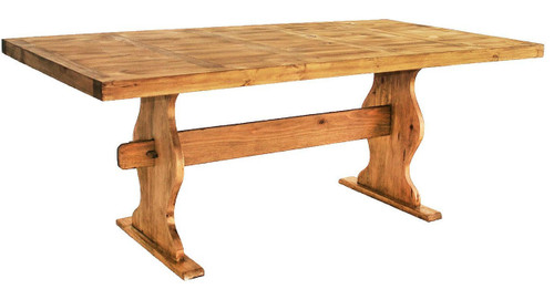 Rustic Wood Trestle Table