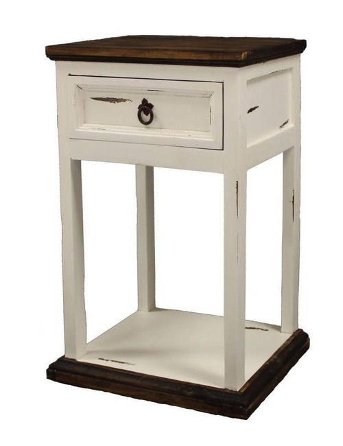 LMT Sierra Leon White Nightstand W/ Drawer 