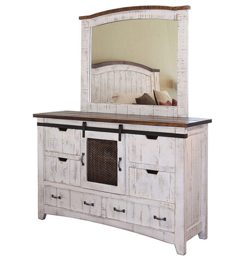 San Carlos Imports Puebla Rustic White Wash Dresser 