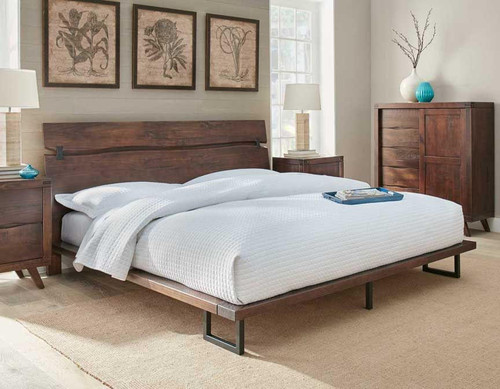  Ruidosa Rustic Wood Platform Bed Queen 