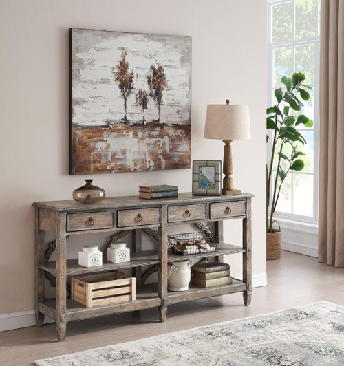 transitional console table