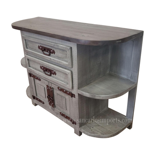 Saltillo Rustic Collection Saltillo Gray Accent Console Table 