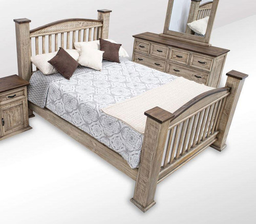  Saltillo Mission Weathered Rustic Queen Bed Frame 