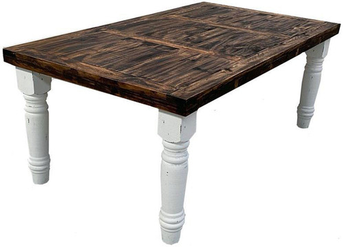 Saltillo Rustic Collection Saltillo Rustic White Dining Table 72" 
