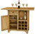 ZPR Rustico Wood Kitchen Island W/ Wine Rack 
