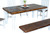 Rustic White Dining Table 72"