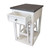 Saltillo Rustic Collection Saltillo Rustic Kitchen Island W/ 2 Stools White 