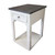 Saltillo Rustic Collection Saltillo Rustic Kitchen Island W/ 2 Stools White 