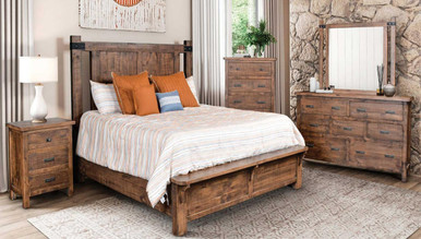 Rustic Wood Bedroom Set King , Wood Bedroom Set