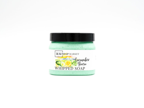 cucumber yuzu whipped soap side view