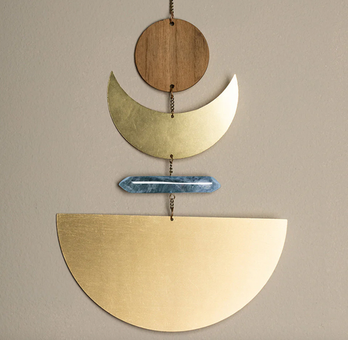 Wall Hanging - Moonrise/Labradorite/Wood