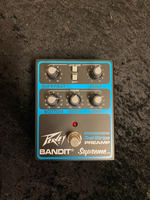 Peavey Bandit Supreme Teal Stripe Preamp Pedal