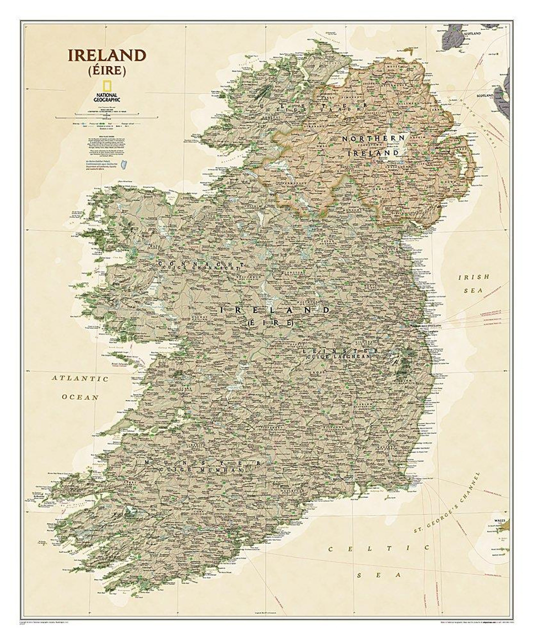 National Geographic Ireland Map Irish Gifts Irish Map National Geographic Ireland Map 9781597753524 Image1 32906.1529435080 