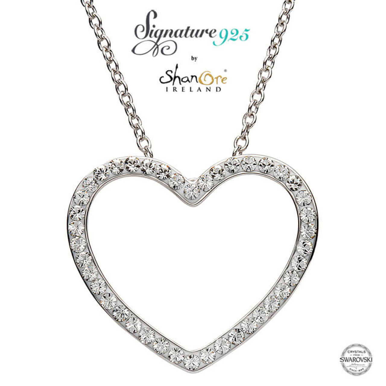 Swarovski Infinity Necklace Heart, White, Mixed Metal Finish