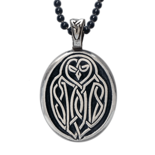 Pewter Celtic Owl Necklace