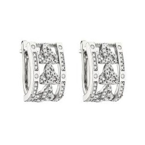 Sterling Silver CZ Trinity Knot Earrings Sterling Silver CZ Trinity Knot Earrings
