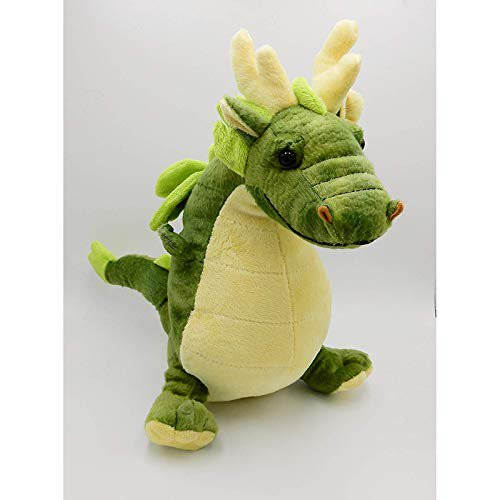 11" Plush Green and Yellow Dragon