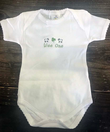 Wee One White Ruffle Onesie