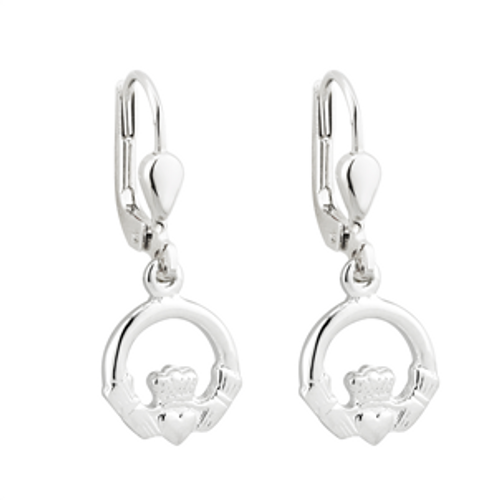 Sterling Silver Claddagh Drop Earrings Sterling Silver Claddagh Drop Earrings